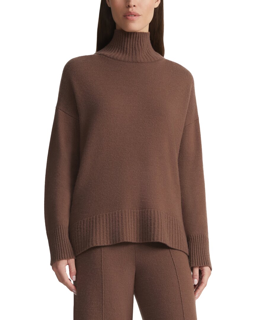 Lafayette 148 New York Stand Collar Sweater In Brown