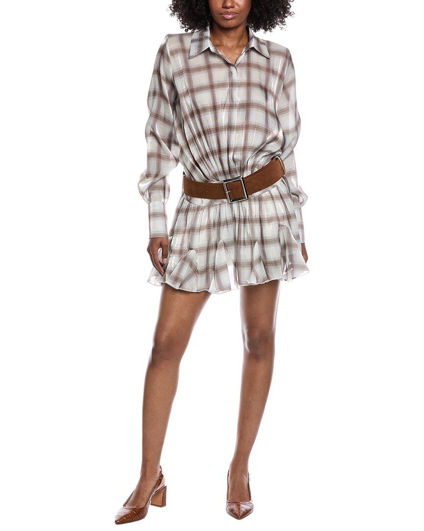 Beulah Belted Shirt In Tan