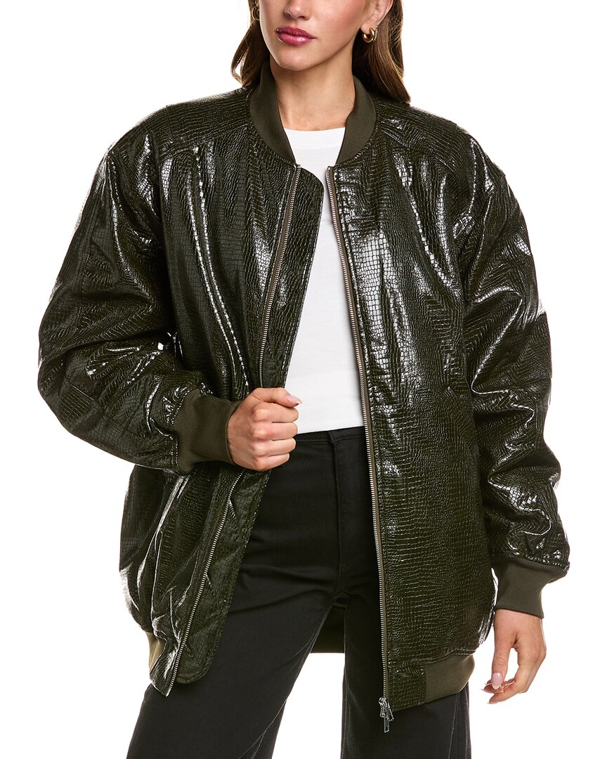 Beulah Faux Alligator Jacket In Black