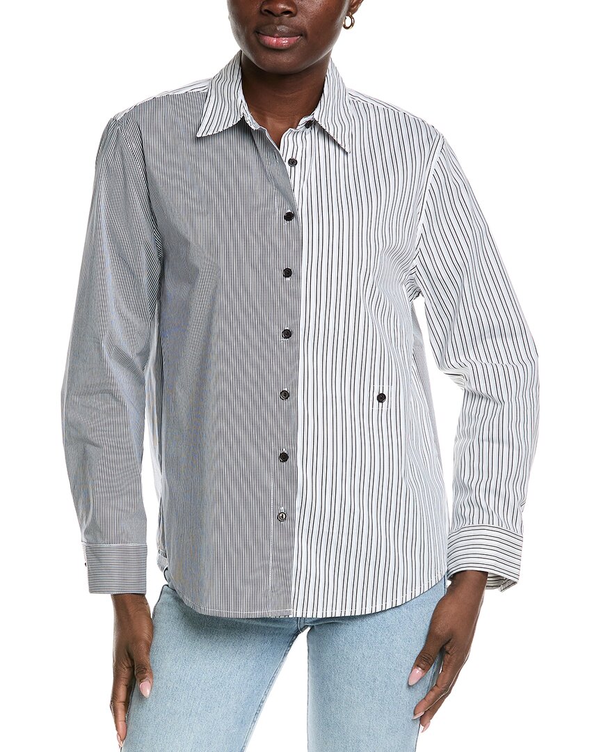 Elan Stripe Shirt In Gray