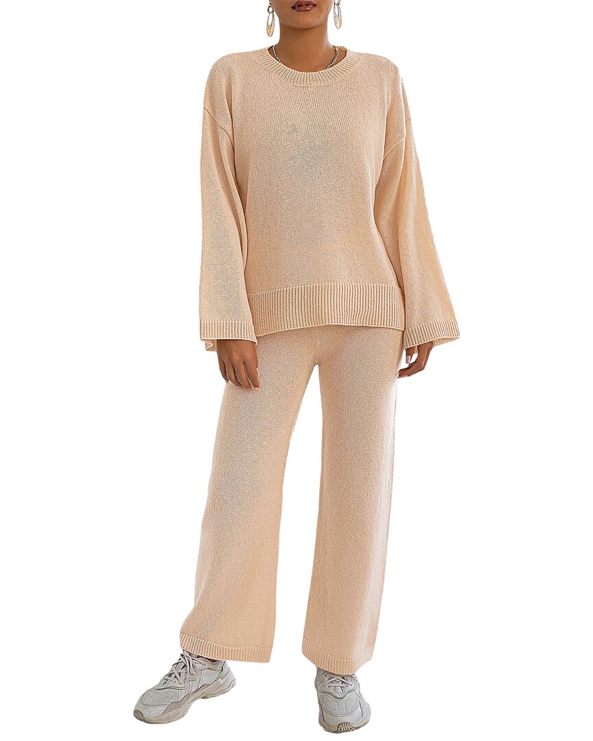 Nino Balcutti 2pc Sweater & Pant Set In Pink