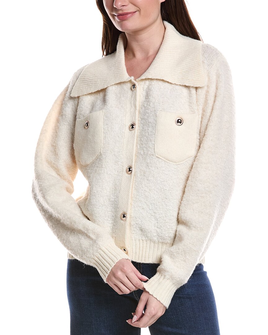 Anna Kay Catalina Cashmere-blend Cardigan In White