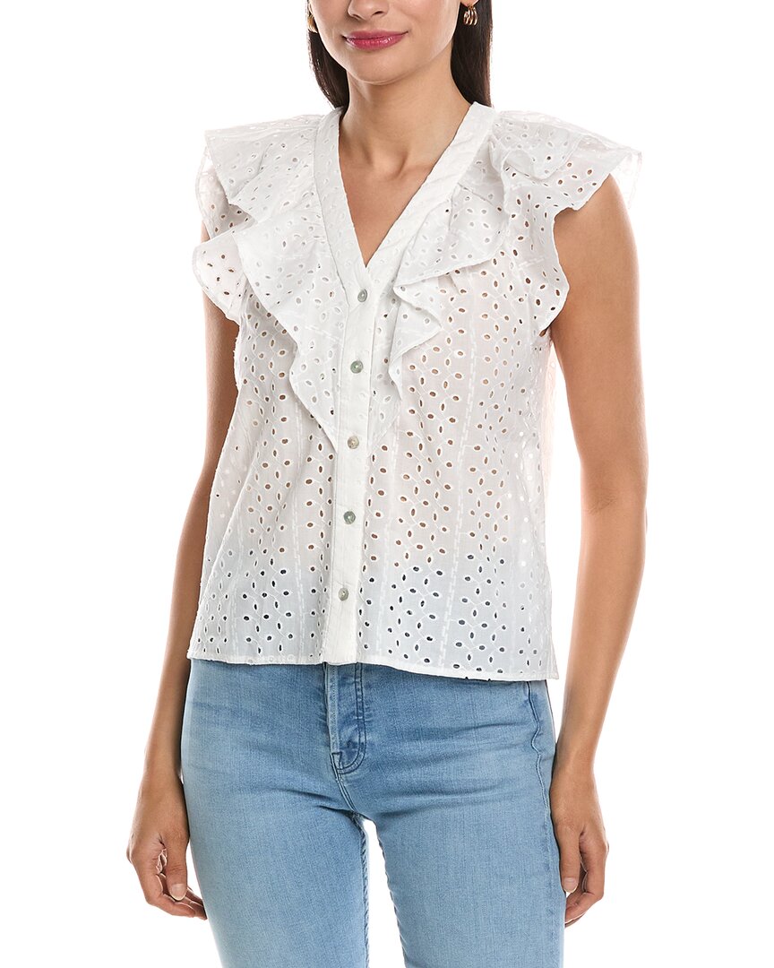 Nanette Lepore Nanette  Eyelet Blouse In White