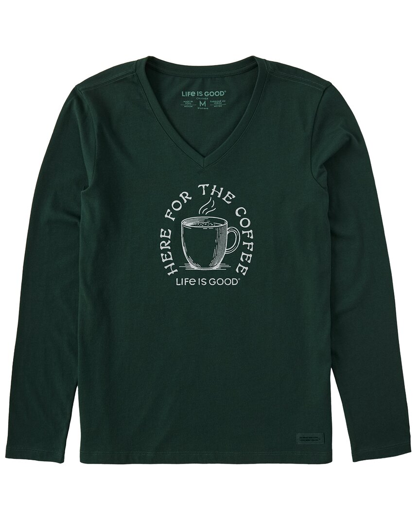 Life Is Good ® Long Sleeve Crusher T-shirt In Green