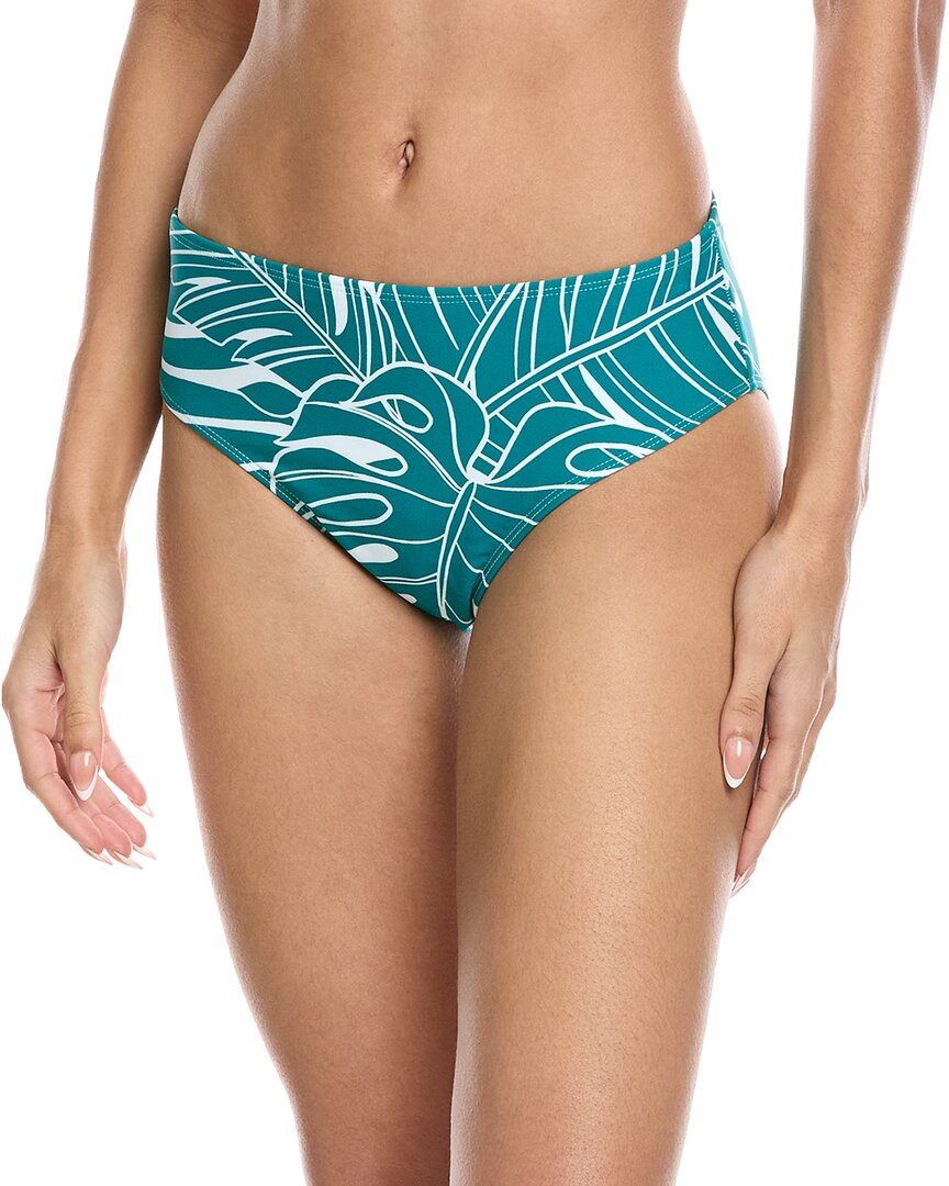 Change Of Scenery Classic Mid-rise Bikini Bottom In Blue