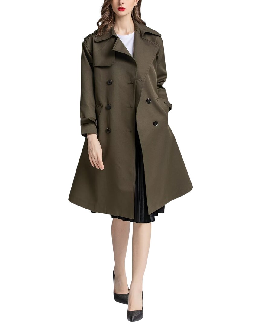 Adele Berto Trench Coat In Brown