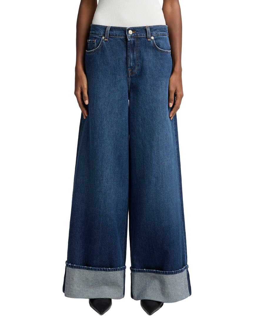 7 For All Mankind Marie Radar Wide Leg Jean In Blue