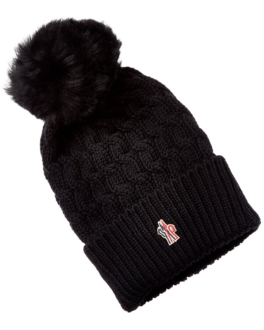 Moncler Wool Beanie In Black