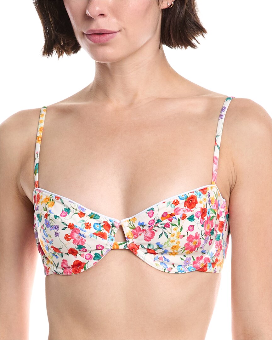 La Porte Fonda Underwire Bikini Top In White