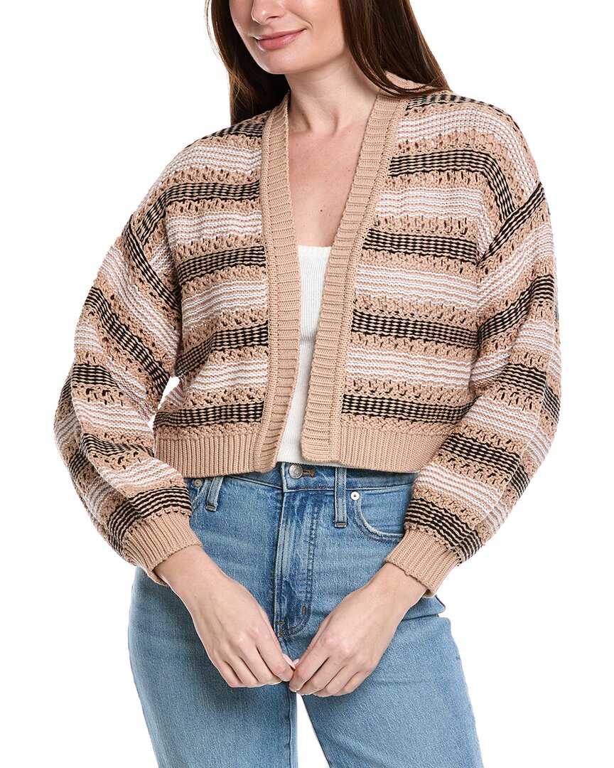 525 America Open-stitch Cardigan In Brown