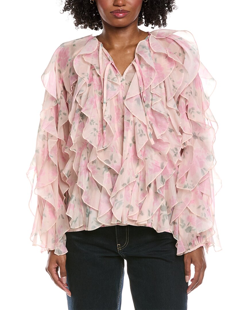 Colette Rose Ruffle Blouse In Pink