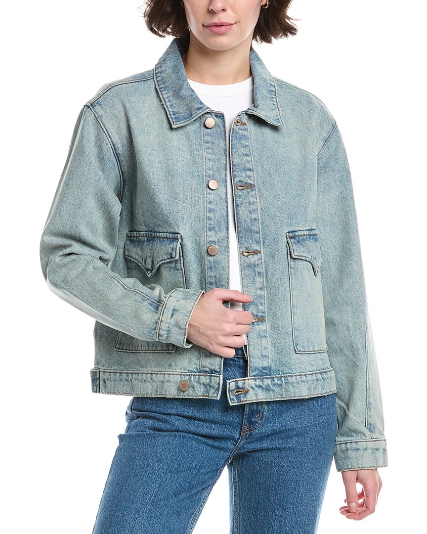 Triarchy Lillian Boxy Western Jacket In Blue