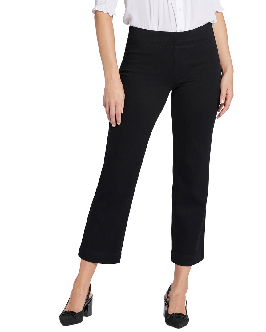Nydj Bailey Pull-on Ankle Relaxed Straight Leg Jeans In Black