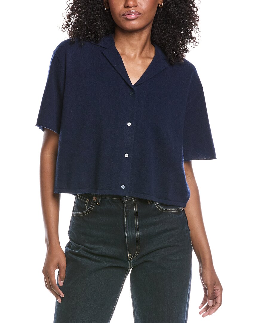 Simkhai Alma Cashmere Shirt In Blue