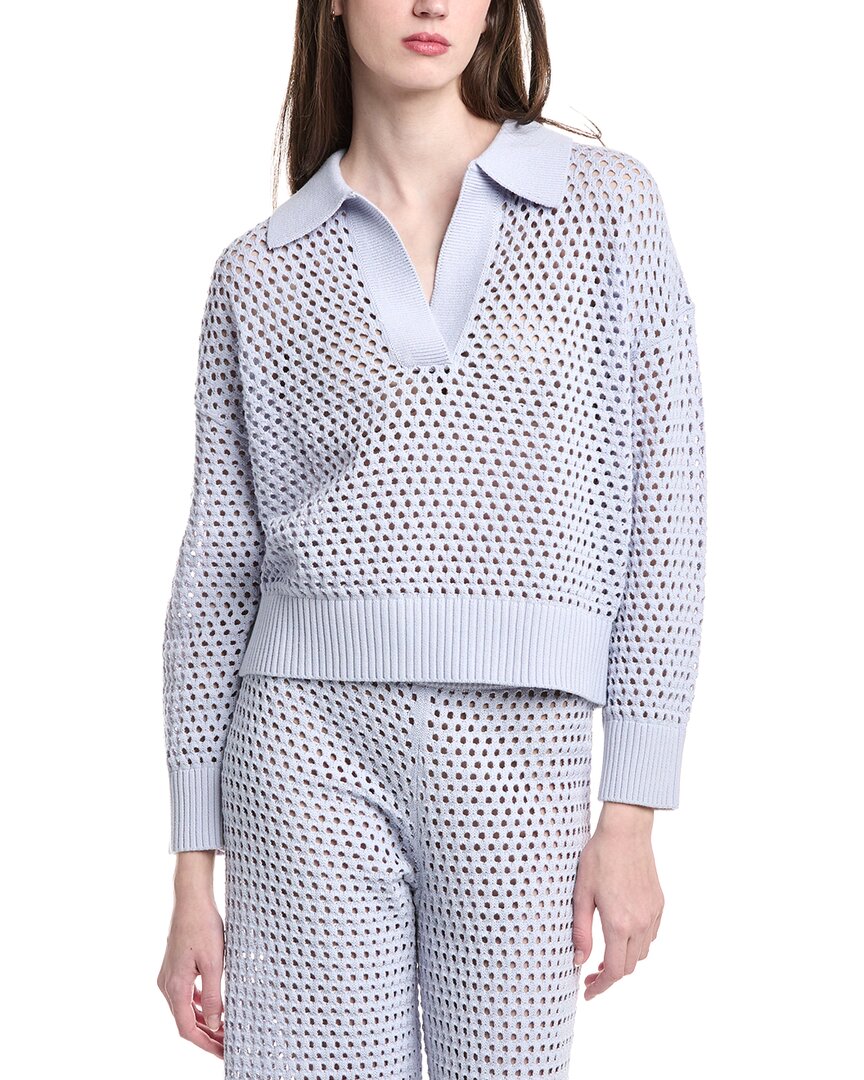 Electric & Rose Polo Sweater In Purple