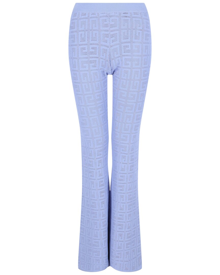Givenchy 4g Jacquard Flared Pant In Blue