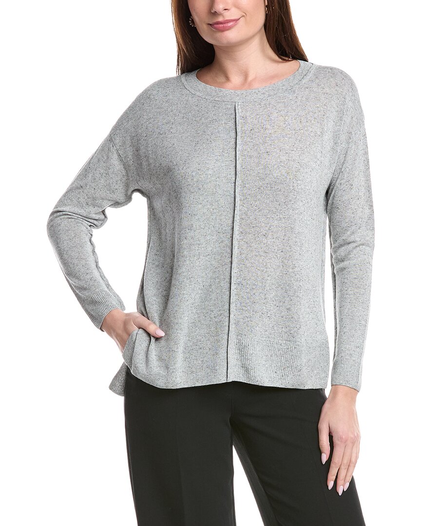 Lafayette 148 New York Multi-gauge Linen-blend Sweater In Brown