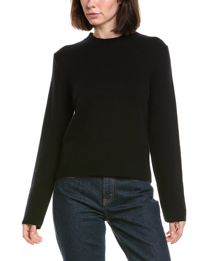 Vince Wool & Cashmere Crewneck Sweater In 001blk-black