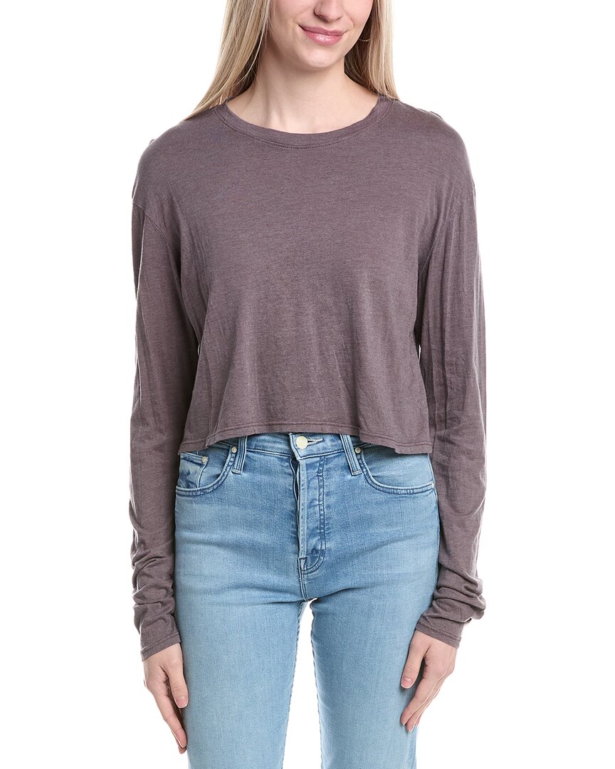 Labiz Jersey Long Sleeve Top In Brown
