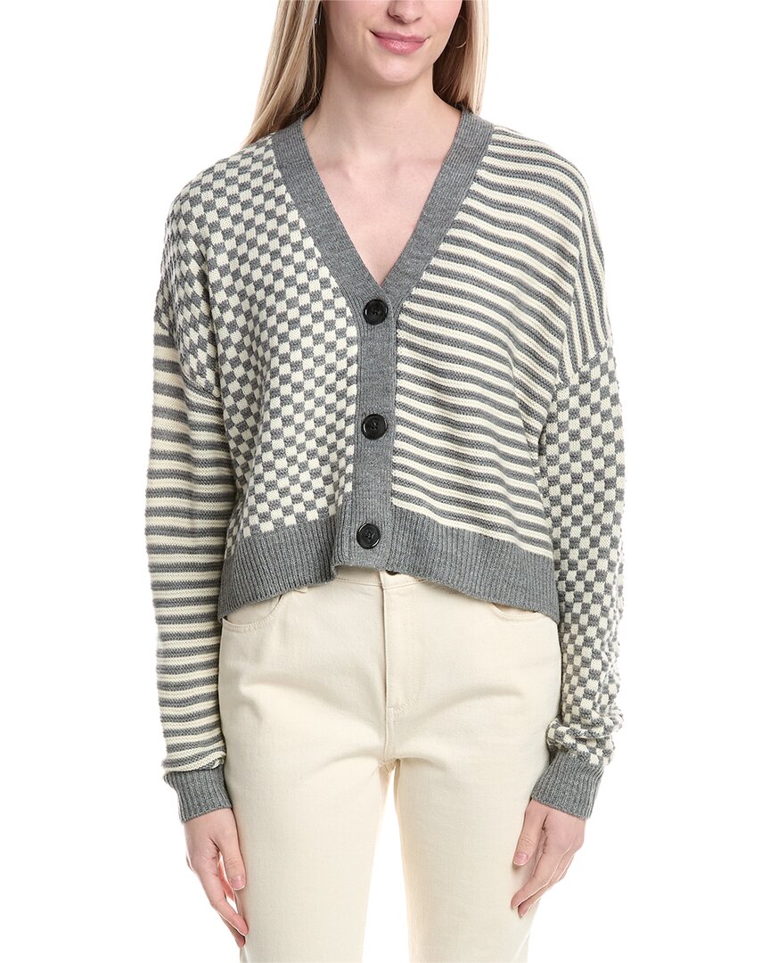 Labiz Wool-blend Cardigan In Gray