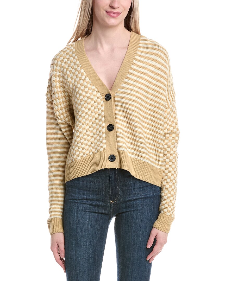 Labiz Dropped-shoulder Wool-blend Cardigan In Brown