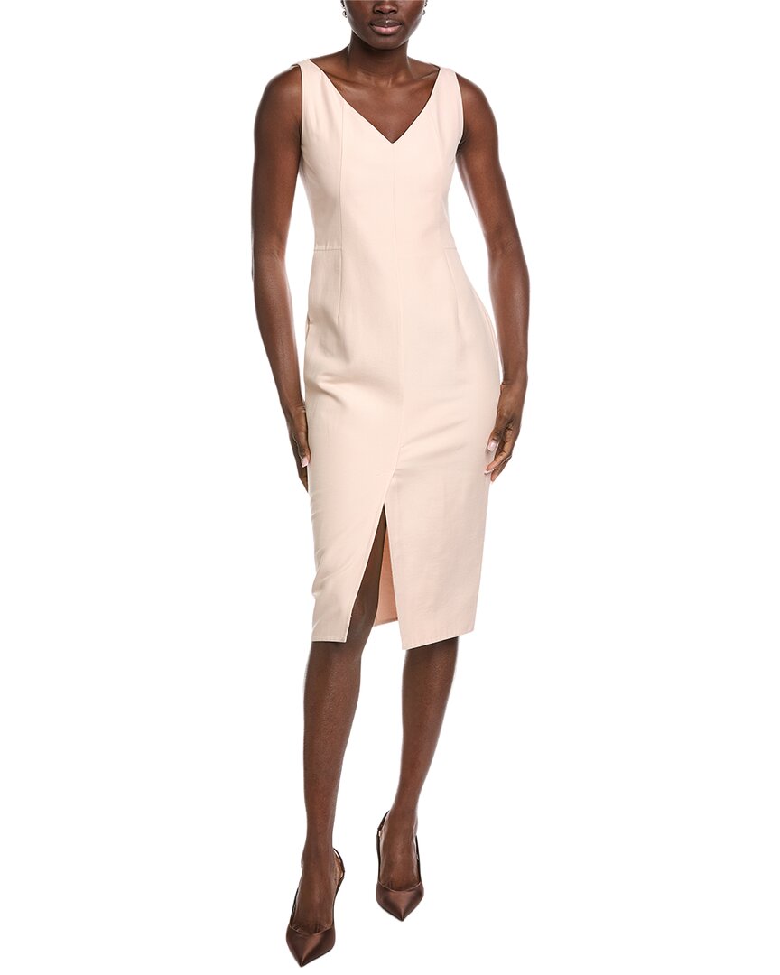 Akris Silk-blend Midi Dress In Neutral