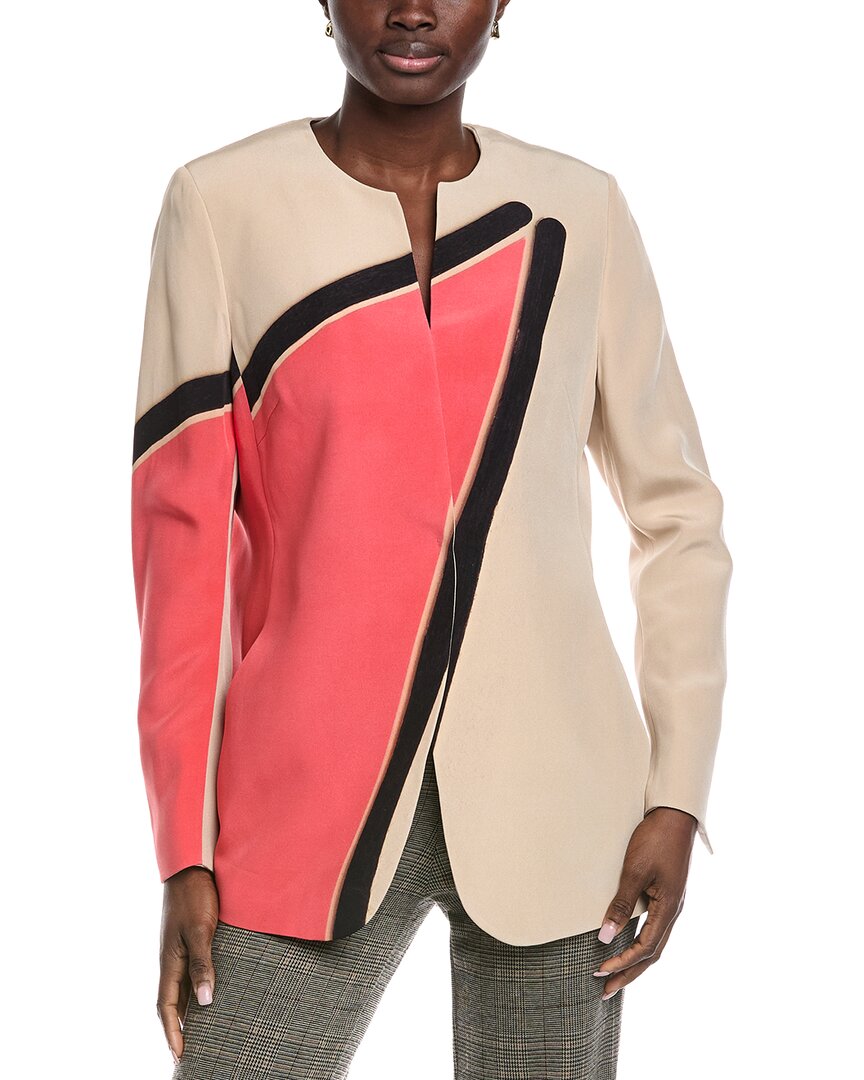 Akris Antea Silk Coat In Pink