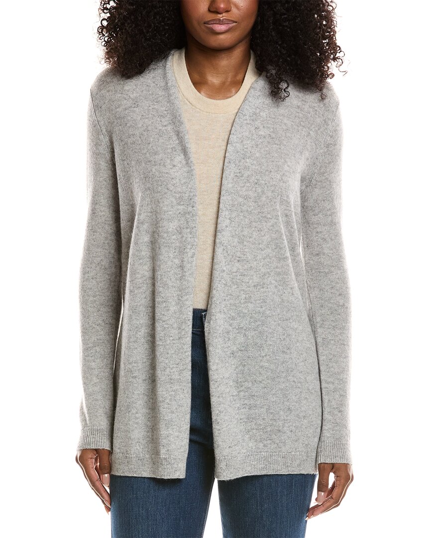 Sofiacashmere Drape Wool & Cashmere-blend Cardigan In Gray