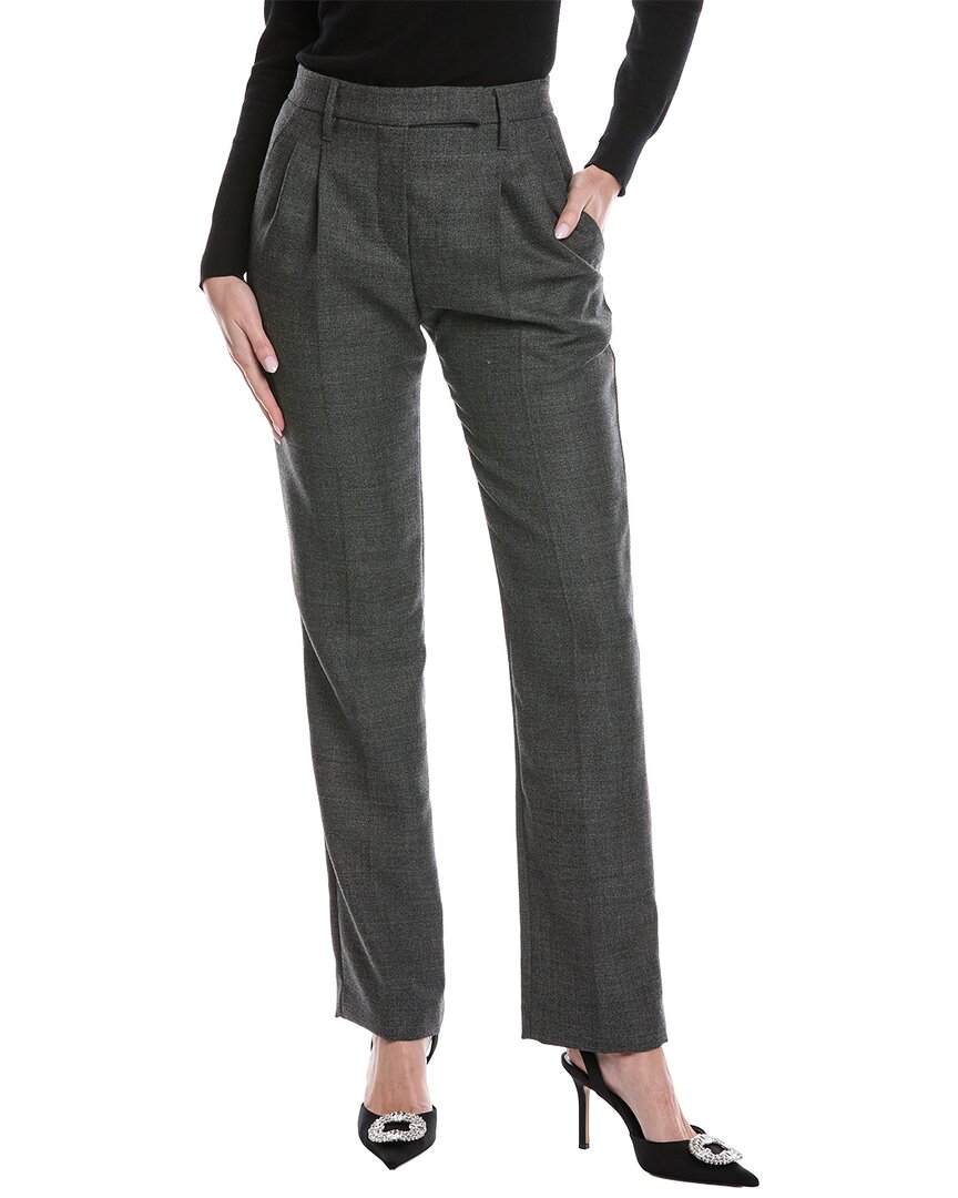 Brunello Cucinelli Wool Pant In Gray