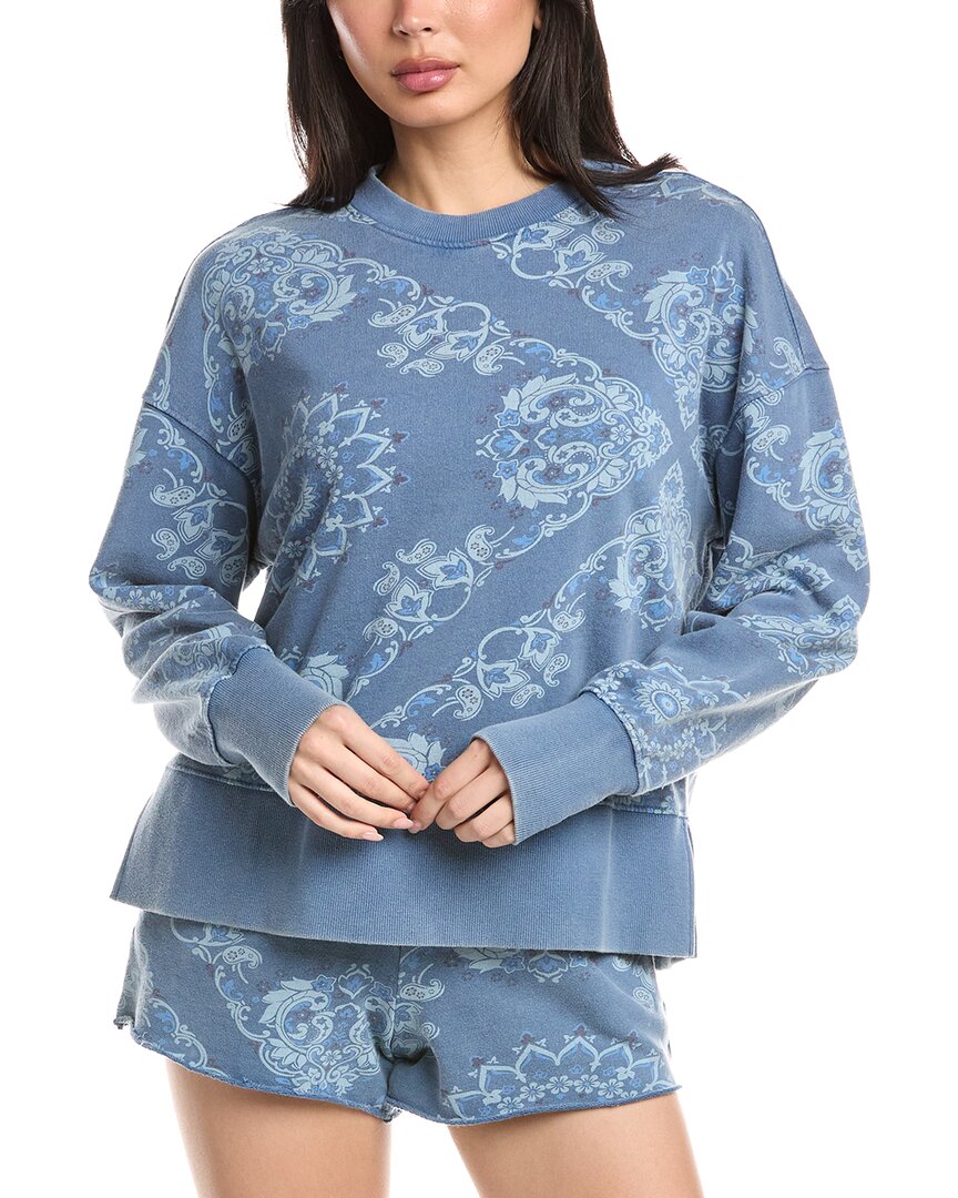 Rd Style Estelle French Terry Pullover In Navy
