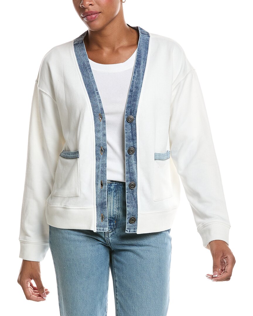 Rd Style Kellie French Terry Cardigan In White