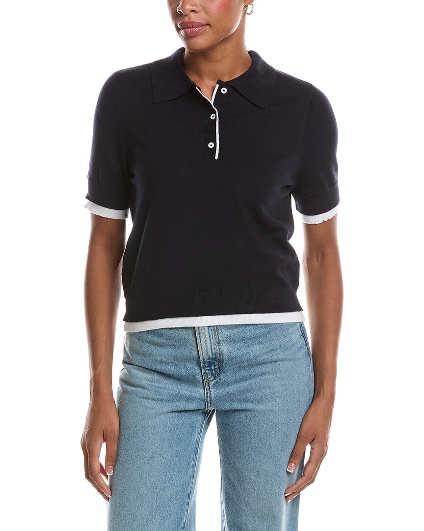 Rd Style Jiya Short Sleeve Polo Neck Pullover In Gray