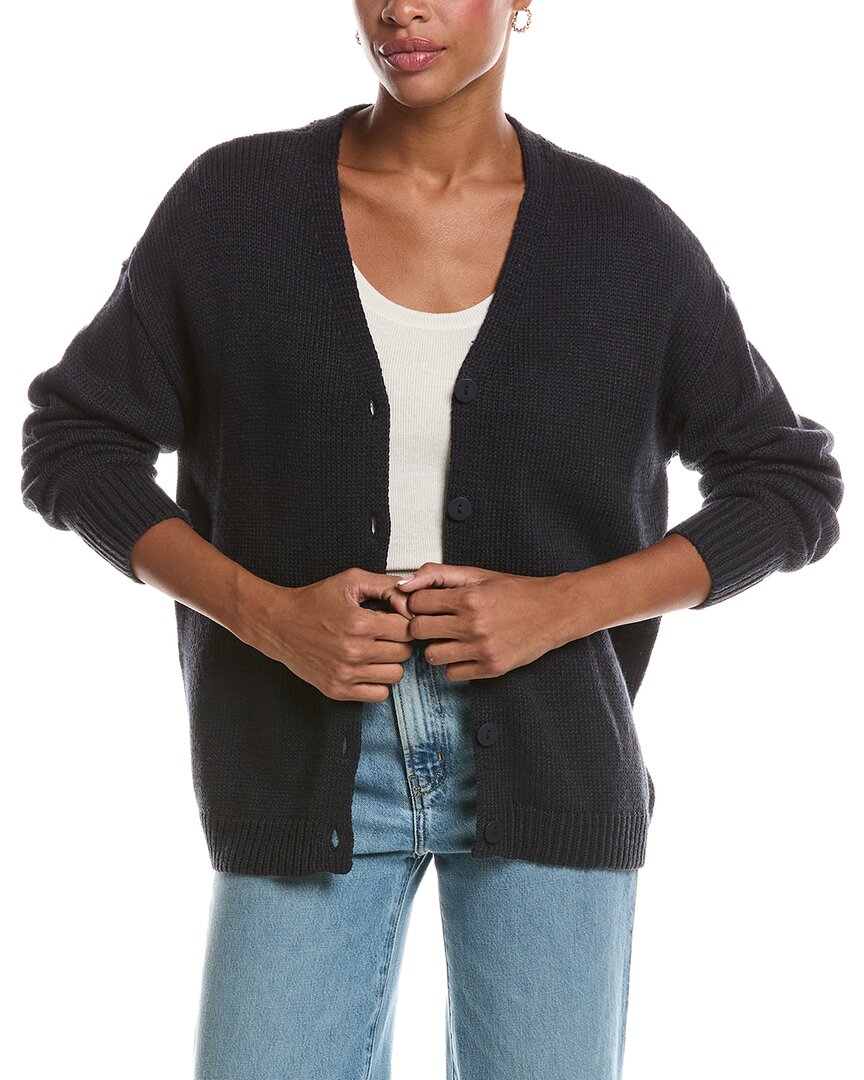 Rd Style Varari Long Sleeve V Neck Cardigan In Gray