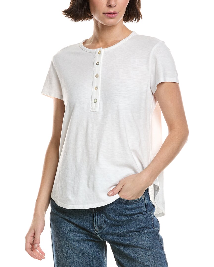 Bella Dahl Henley Shirt In White