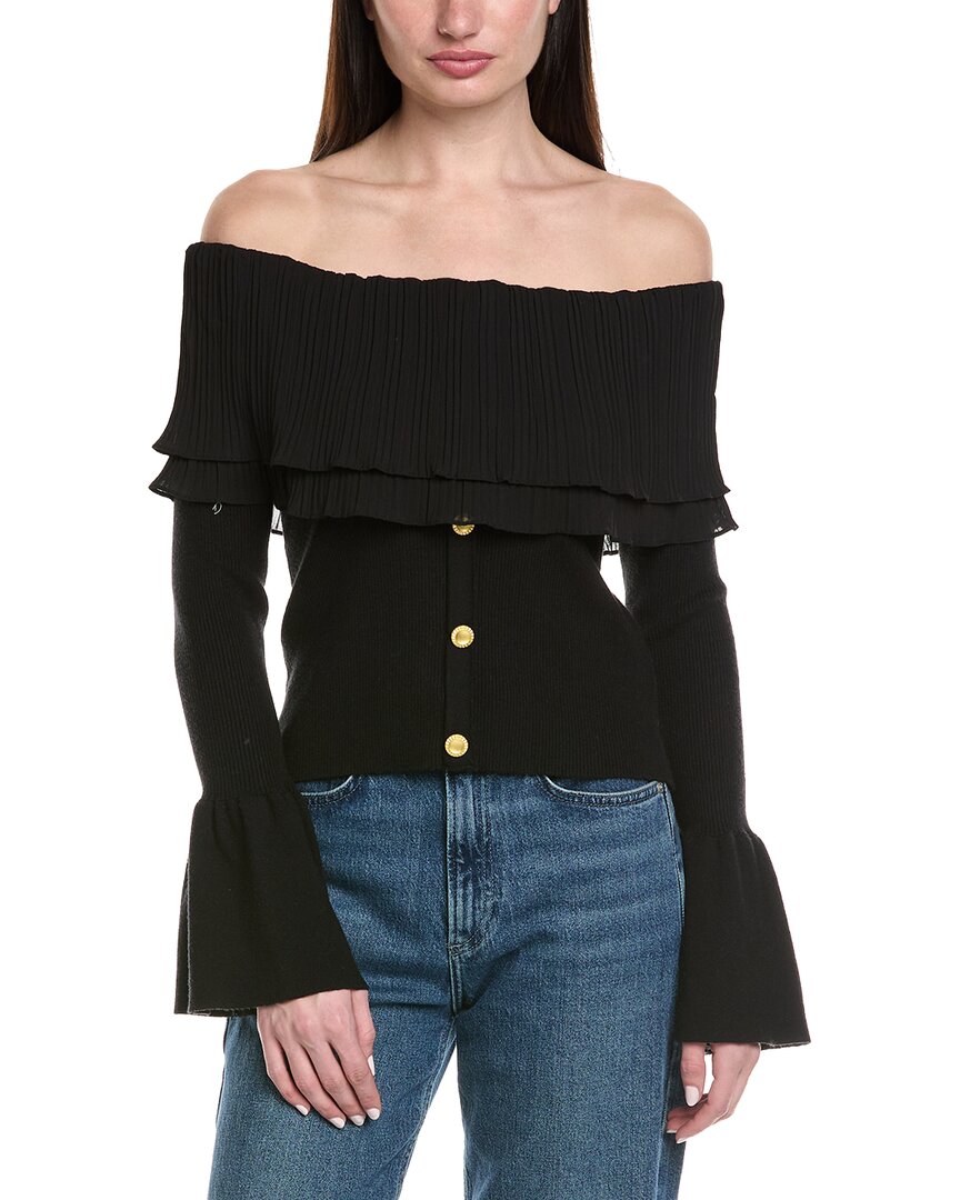 Madison Miles Off-the-shoulder Top In Black