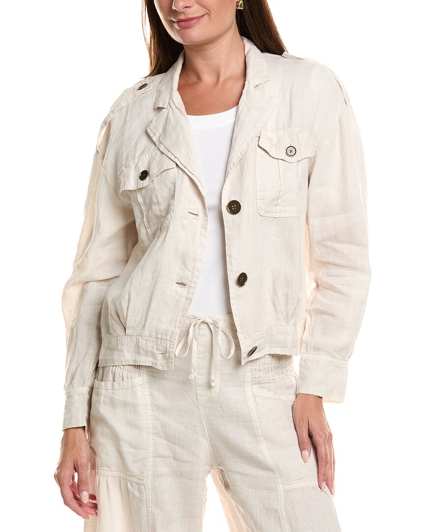 Xcvi Baltazar Linen Jacket In Silver