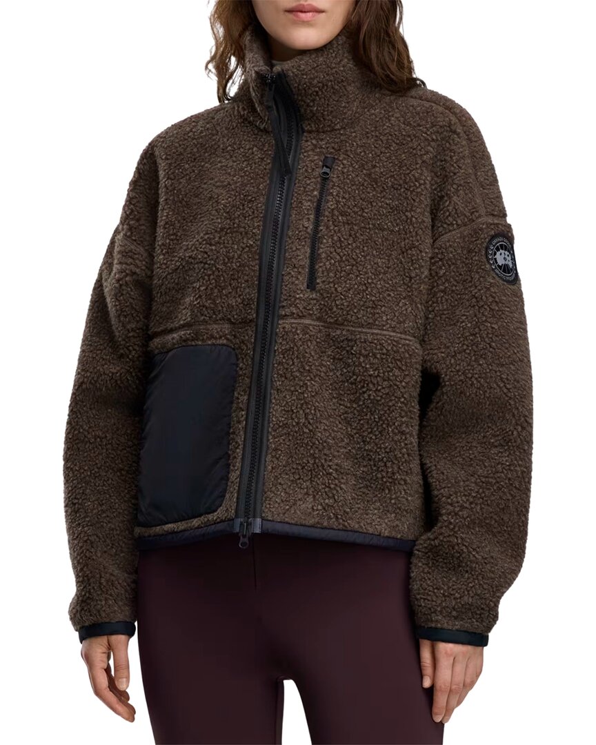 Canada Goose Simcoe Zip Up Fleece Sweater In Gray