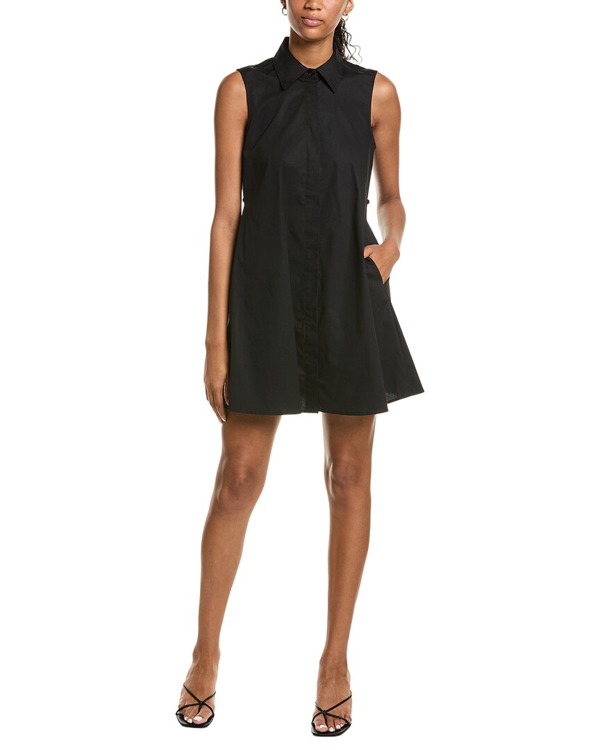 Kenneth Cole Sleeveless Trapeze Mini Dress In Black