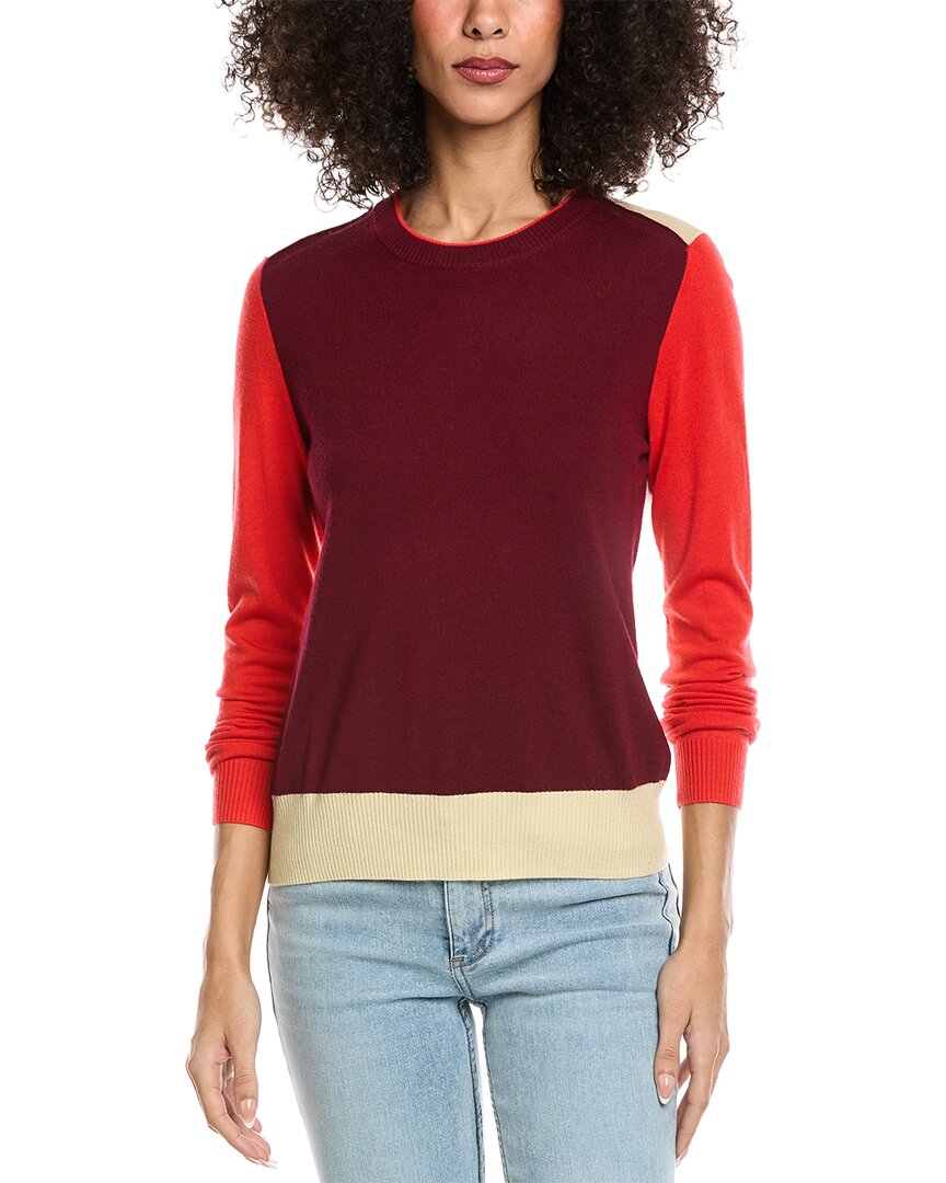 Rag & Bone Taron Colorblocked Wool Sweater In Green