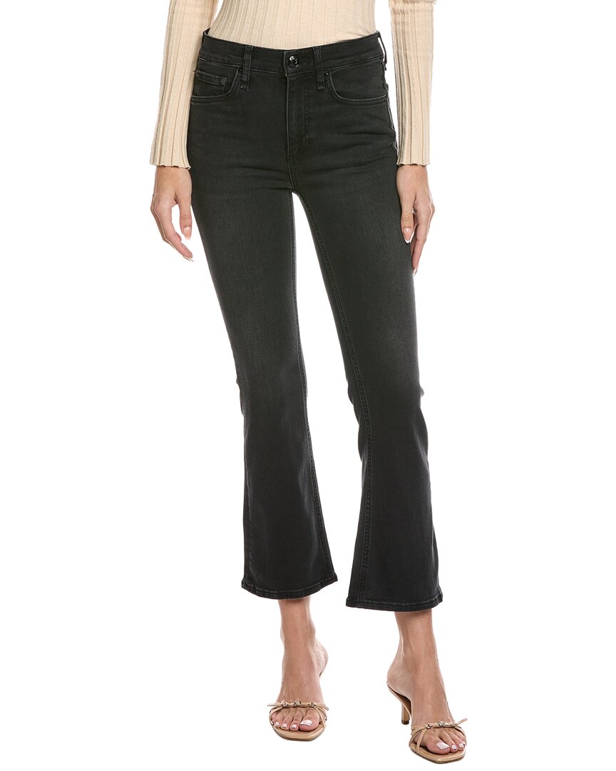 Rag & Bone Epic Peyton Mid-rise Ankle Cornelia Bootcut Jean In Black