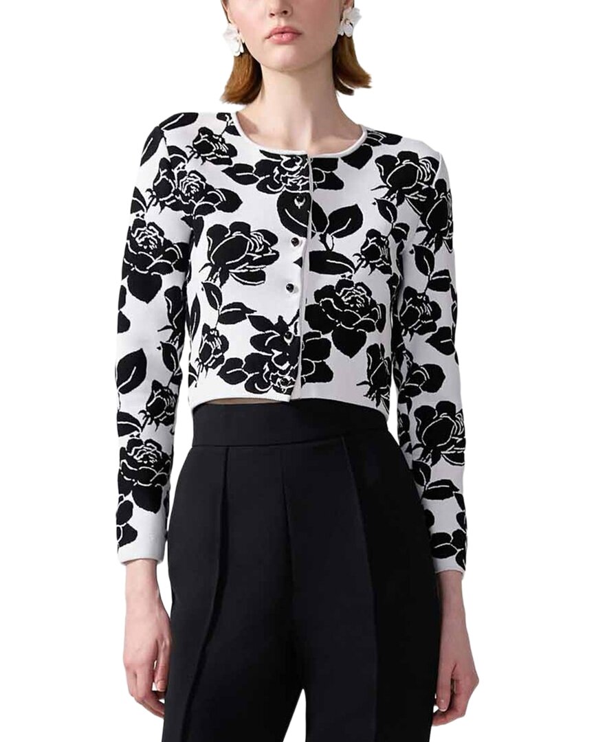 Carolina Herrera Cropped Cardigan In Black