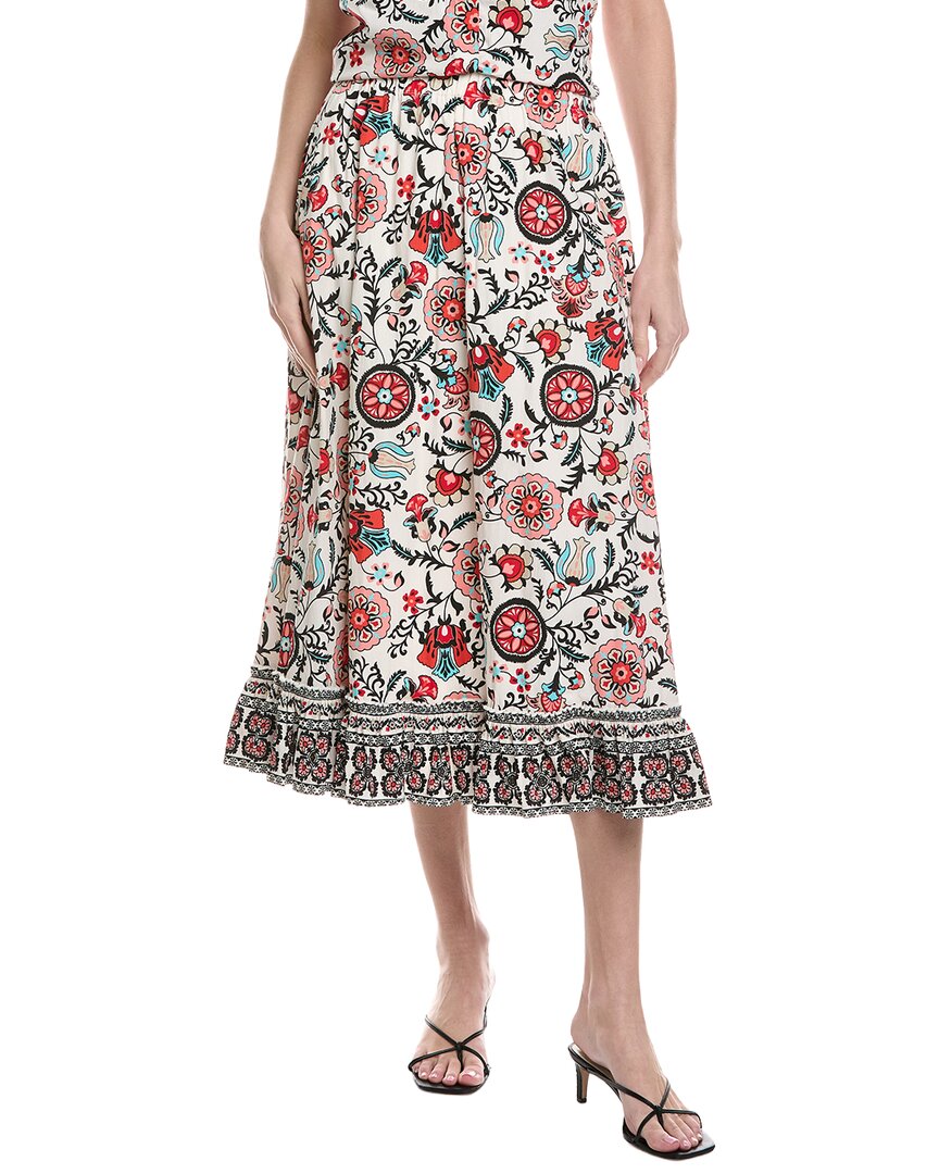 T Tahari Tiered Midi Skirt In Black