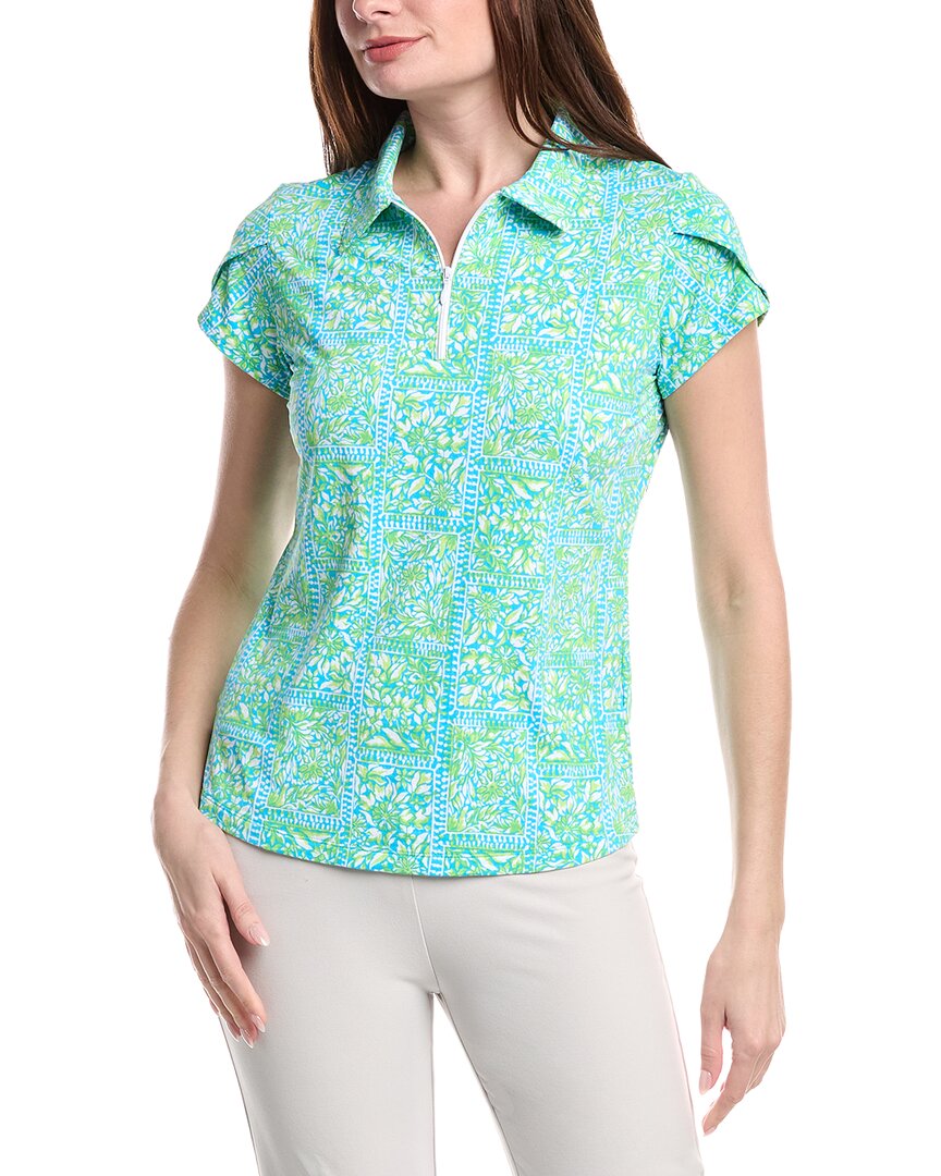 Ibkul Tulip Sleeve Polo Shirt In Green