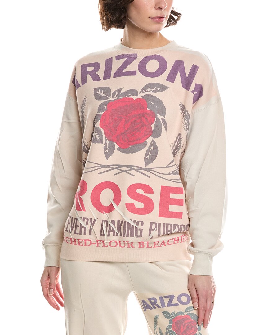 Nu Vintage Arizona Rose Crewneck Pullover In Beige