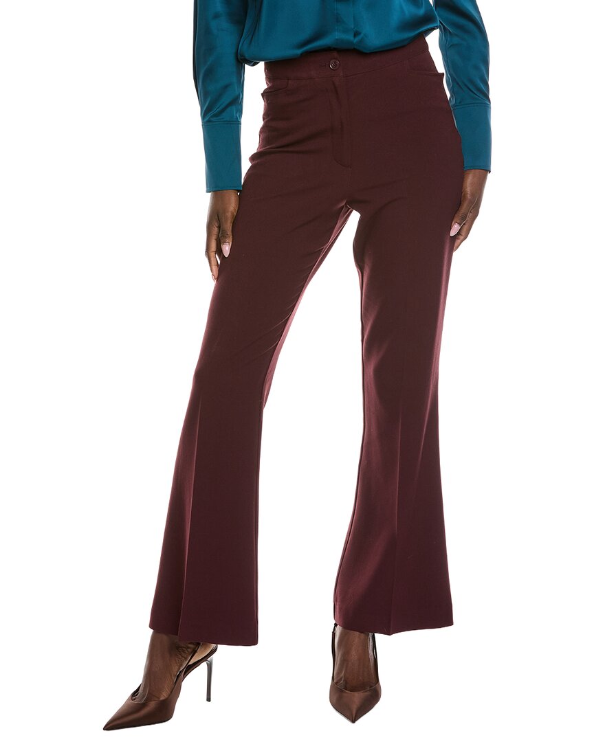 Reiss Dylan High Waist Flare Trouser In Burgundy