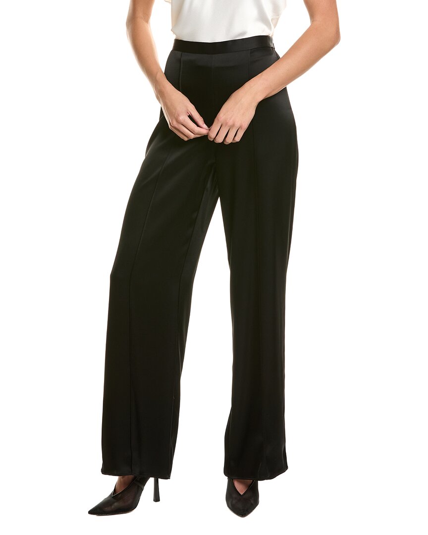 St John St. John Liquid Satin Straight Pant In Black