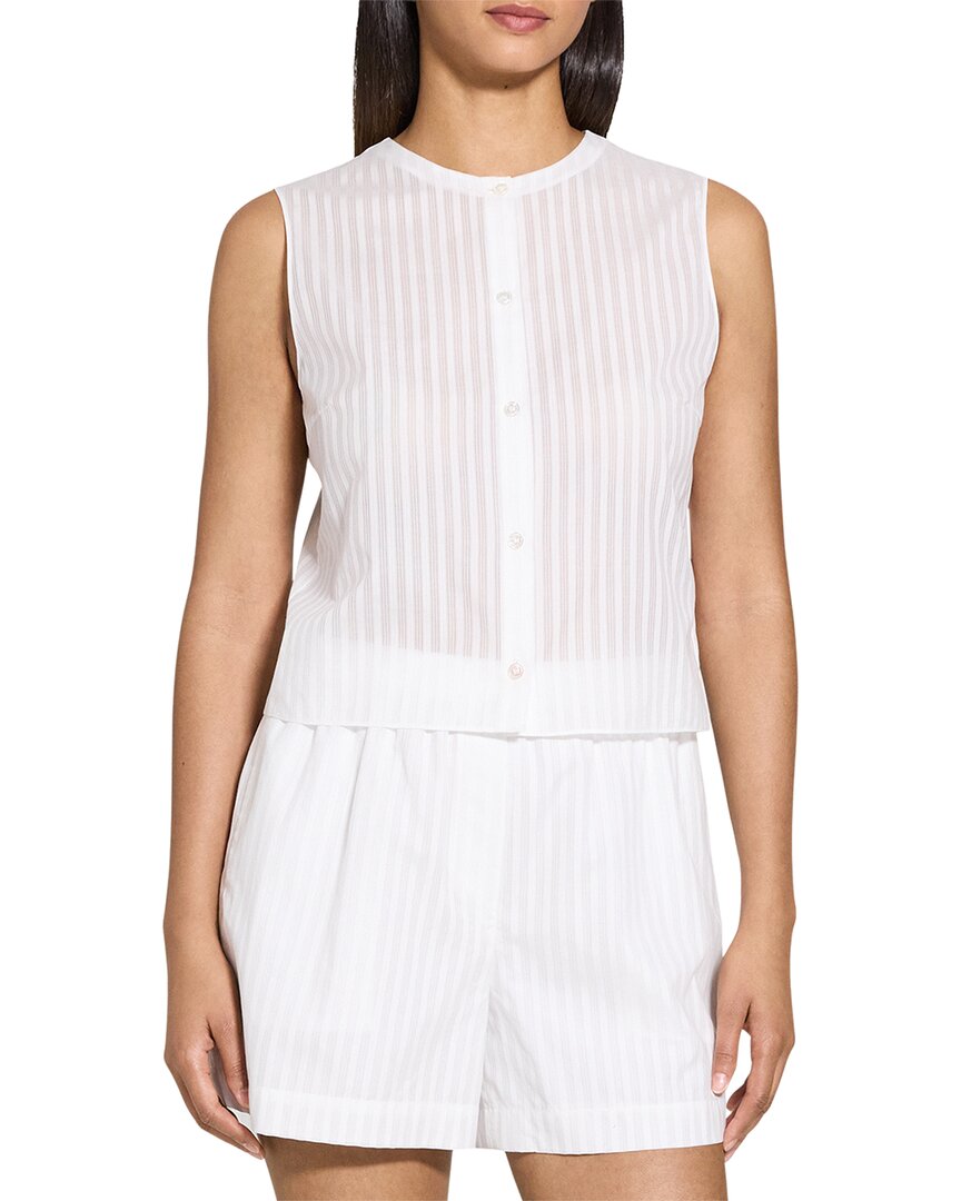 Theory Button Down Shell In White