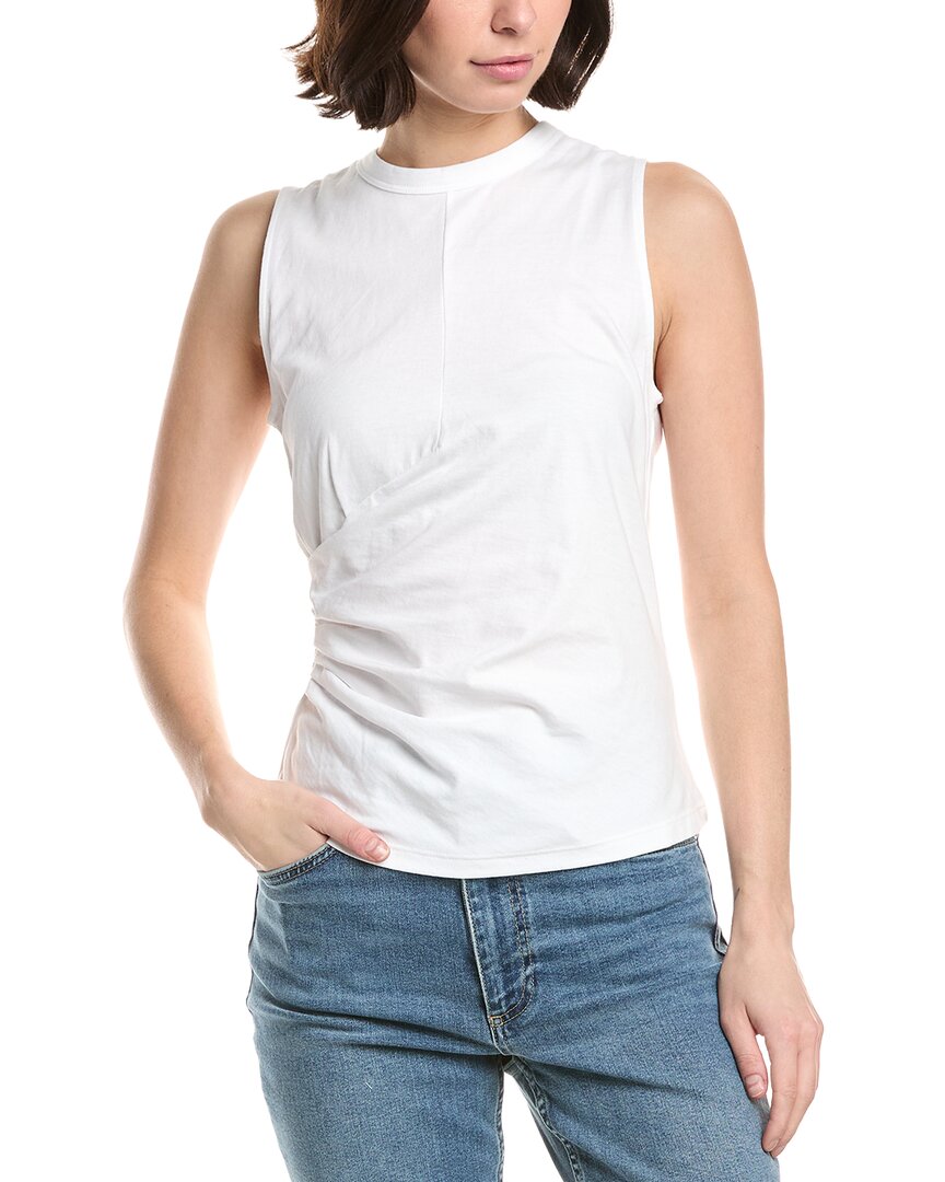 Rag & Bone Mica Jersey Wrap Tank In White