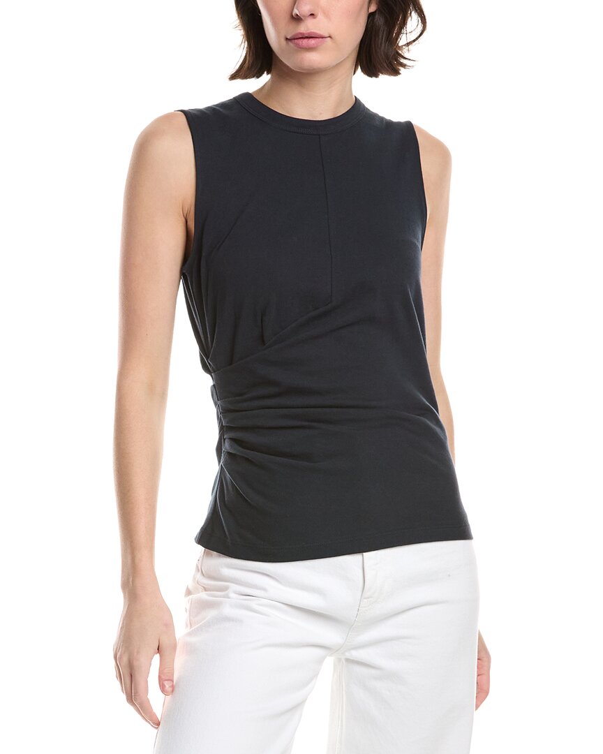 Rag & Bone Mica Jersey Wrap Tank In Blue