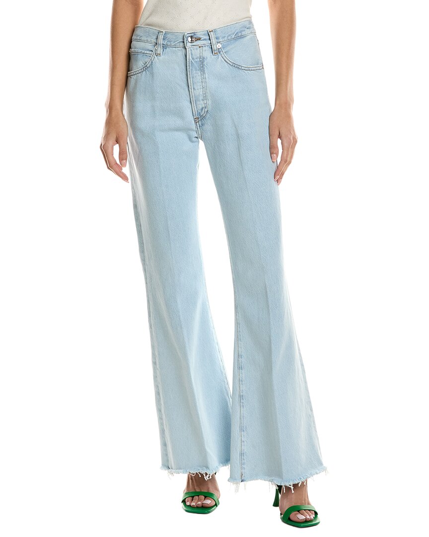 FRAME Denim The Lax Wisp Raw Fray Flare Jean